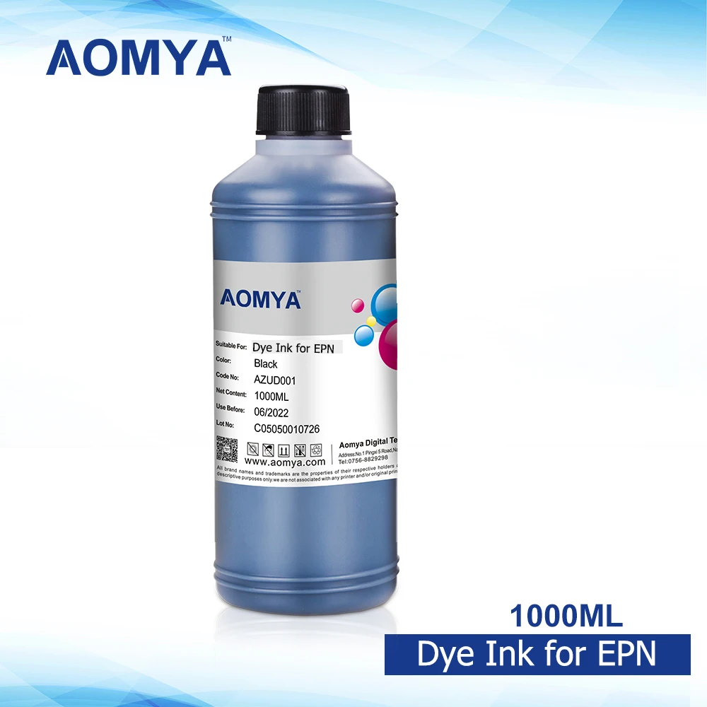 1 liter BLACK COLOR Water based Dye ink for Epson L100/L110/L200/L800 printer (Bulk ink) 1000ml/ bottle