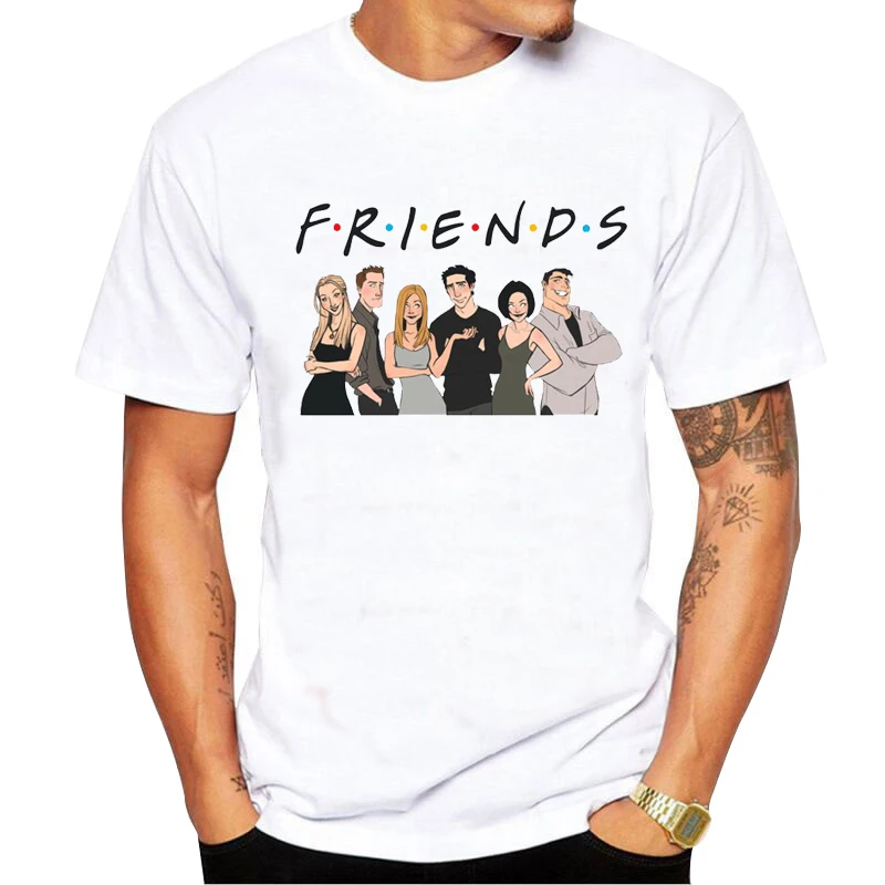 Trend New Tee Friends  Graphic T shirt Top Streetwear Clothing White Tshirt Plus Size