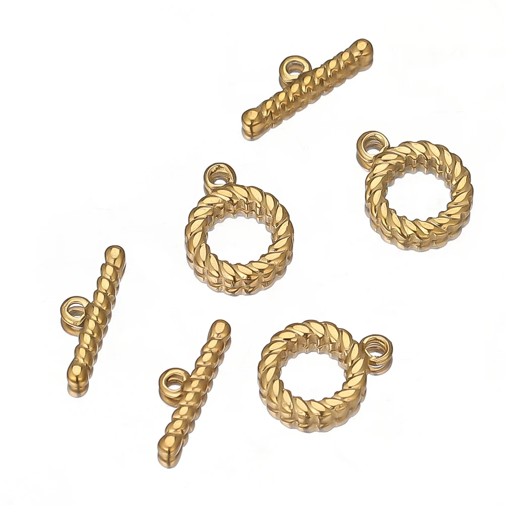 4 Sets Edelstahl-Drehverschluss mit Kordel für DIY-Schmuckherstellung, Bastelarbeiten, Halsketten, Haken, Verbindungsstücke, Handwerkszubehör – Detail 5