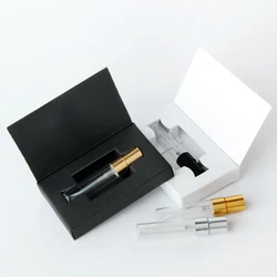 100 Pieces/Lot 5ML Customizable Paper Boxes And Glass Perfume Bottle With Atomizer Empty Parfum Packaging CUSTOM LOGO for gift