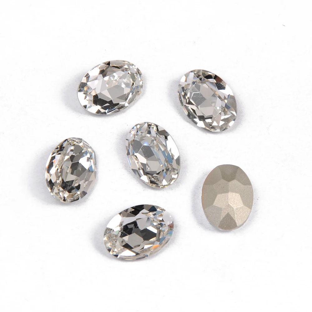 YANRUO 4120 Oval Ornamente Strass Glas Edelsteine DIY Nähen Kristalle Fancy Stones Pointback Genäht Strass Helle Für Kleidung – Detail 2