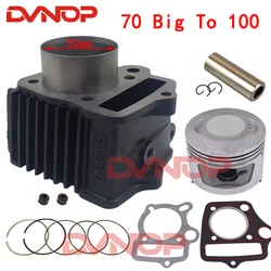 Motorcycle Cylinder Piston Kit For 50mm HONDA ATC70 CT70 C70 TRX70 CRF70 CRF70F DAX70 ST70 XR70 70CC 72CM3 upgrade to 100cc 50mm