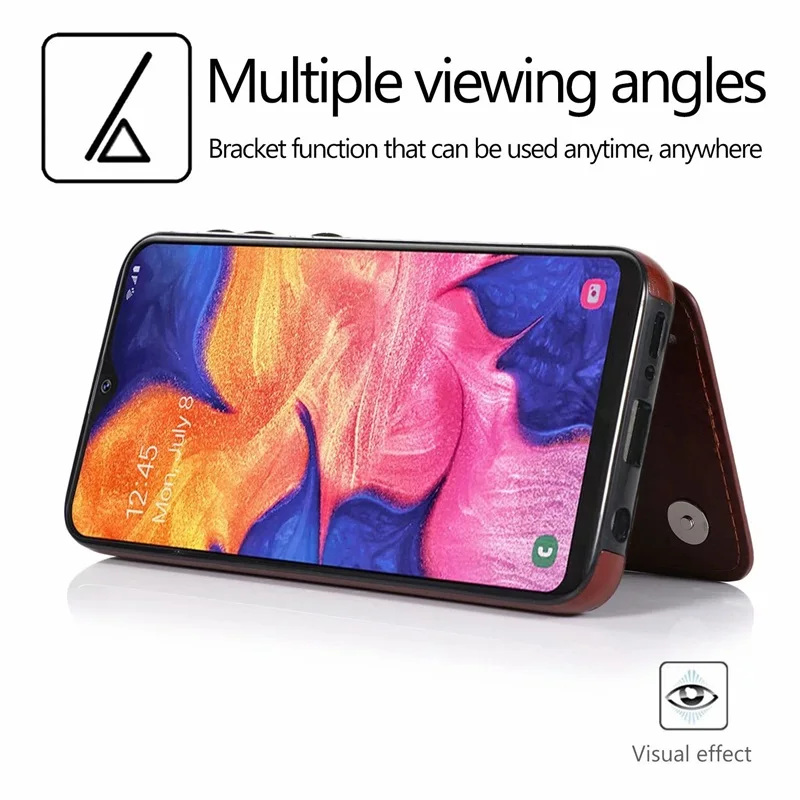 Leather Wallet Back Case for iPhone 11 12 13 14 15 16 17 Pro Max Mini Air XR XS 8 7 Plus SE 2020 Card Slots Holder Flip Cover