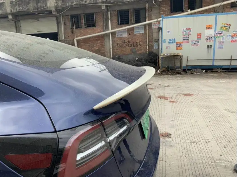 ABS Unpainted primer Car Rear Wing Trunk Lip Spoilers Special tail Fits For Tesla Model 3 2018 2019 2020