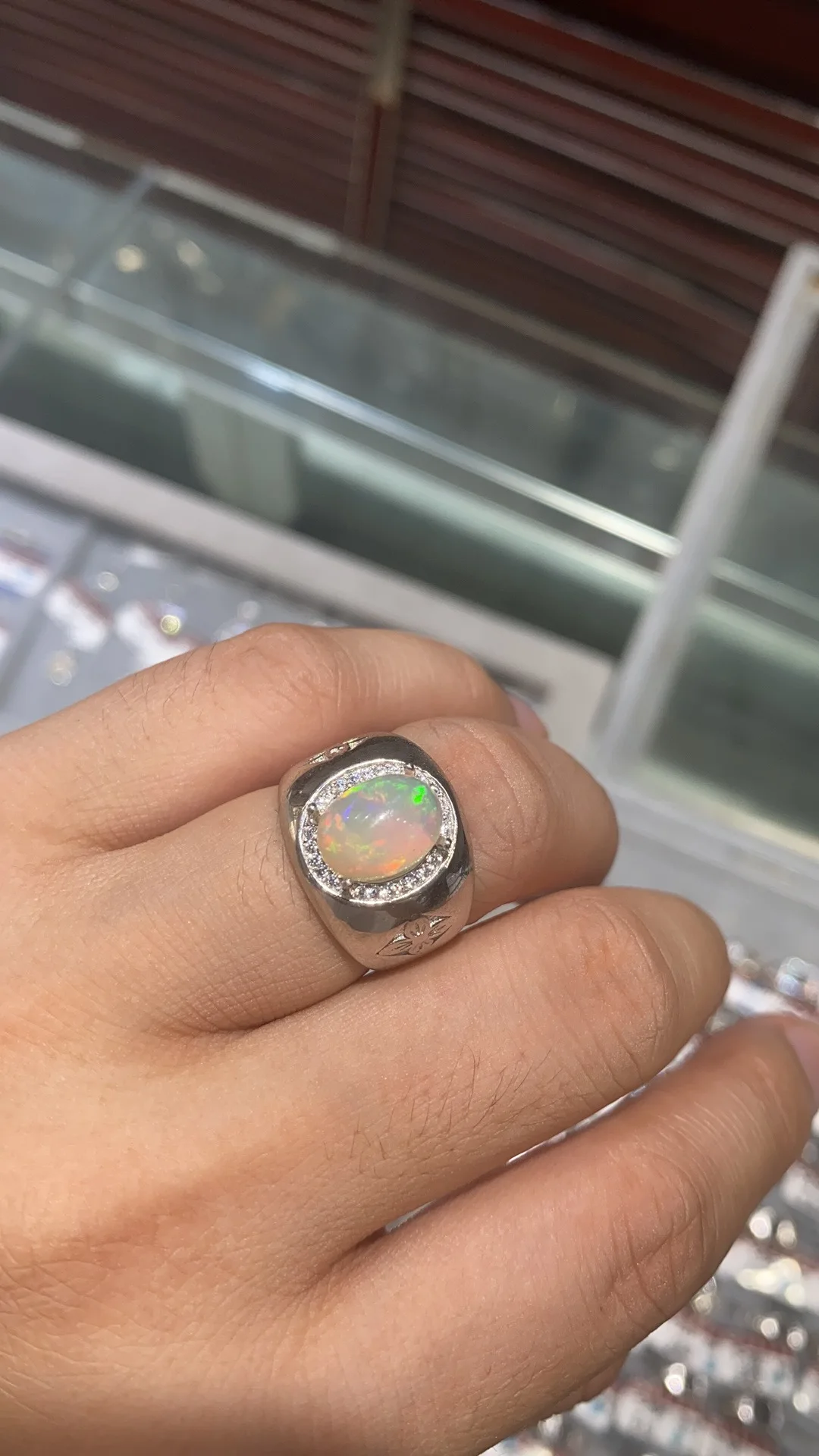 

big size masculine ring natural opal gemstone ring for men 925 sterling silver natural gem party gift love man gift birthstone