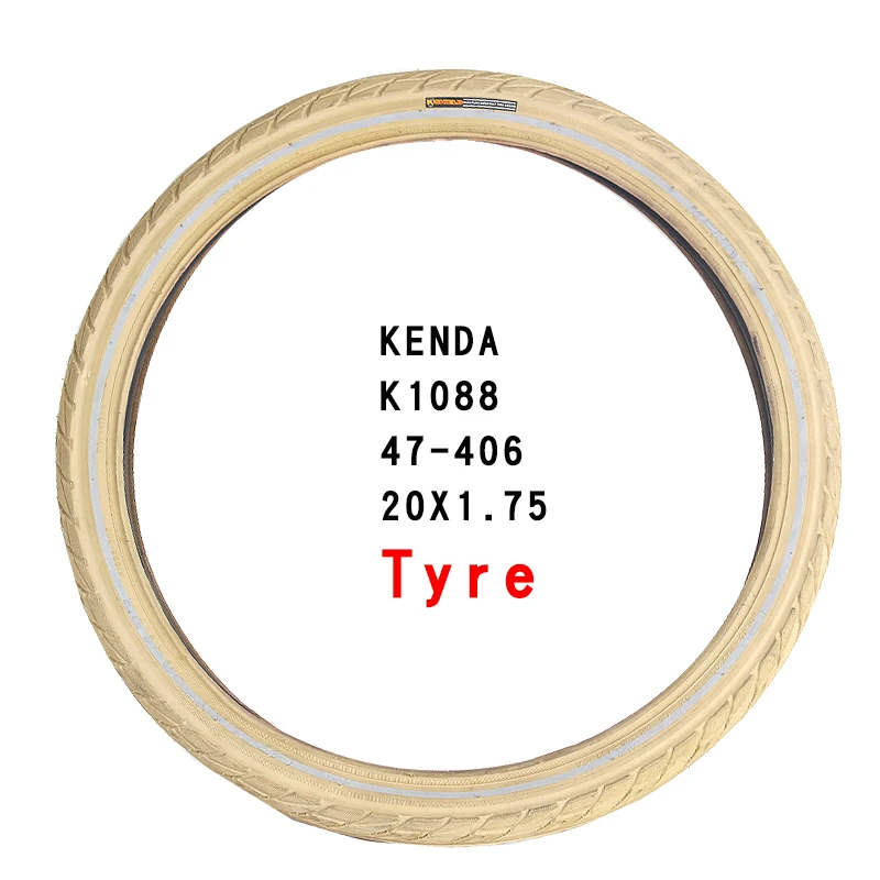 KENDA-Electric Bicycle Tire, K1088 47-406, 20 