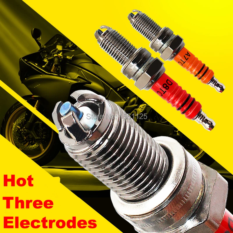 Vela de ignição do eletrodo de corrida a motor, GY6 CR7HIX CR7HSA C7HSA C7HSA A7TC A7TC UF22 CR6HSA C5HSA C6HSA Suzuki, 2pcs super 3pcs