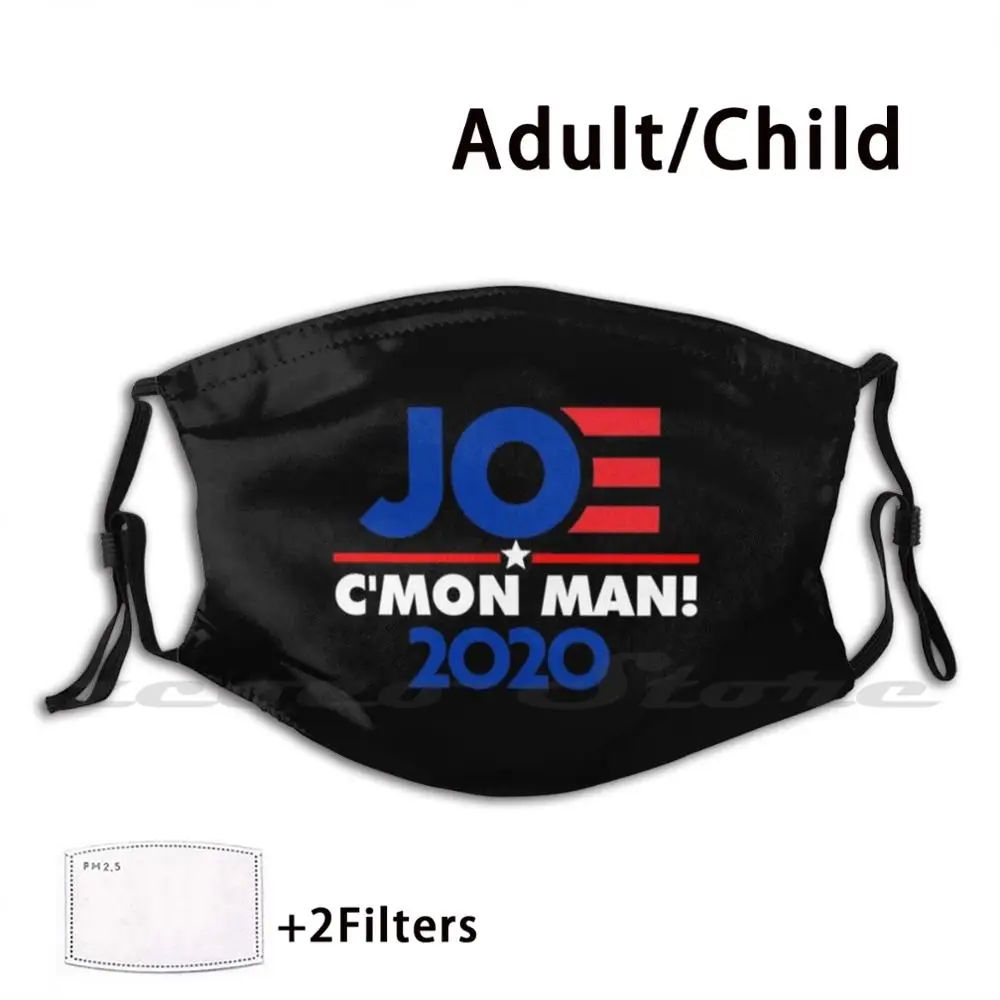 

Come On Man! Joe Biden Mask Cloth Washable DIY Filter Pm2.5 Adult Kids Funny Meme Maga Trump 2020 Joe Biden Harris Democrat Red