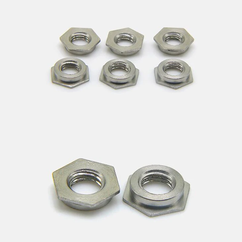 20pcs Stainless Steel Flush Nuts M5x2.3mm M6x3.0mm Standard Riveted Parts Flush Insert Nut