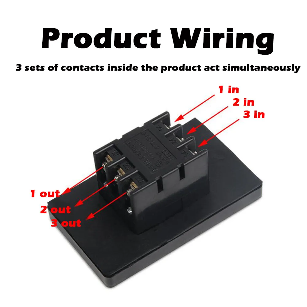 AC 380V 2KW I/O On Off Start Stop Push Button Switch 6 Screw Terminals QCS1 Large/Small Panel