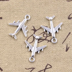 15pcs Charms Airplane Plane 21x17mm Antique Silver Color Pendants Making DIY Handmade Tibetan Finding Jewelry