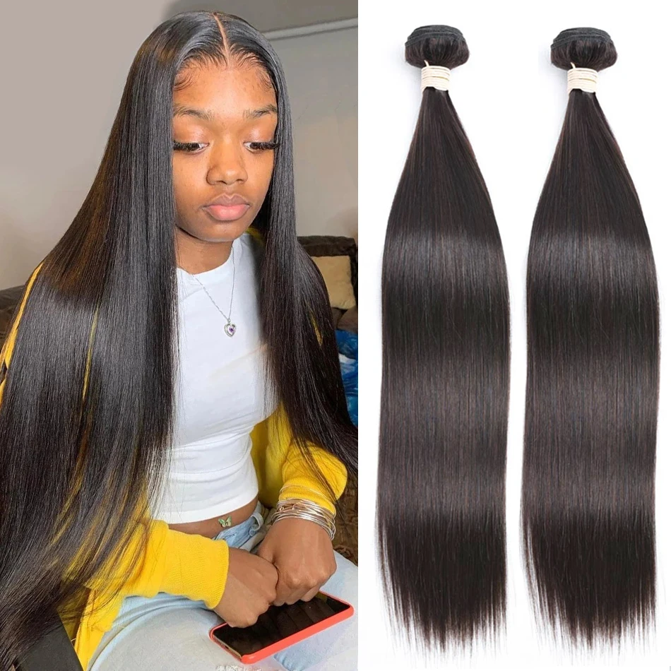 BEAUDIVA Brazilian Straight Hair Bundles 1/3/4 Pcs Straight Human Hair Bundles Brazilian Hair Bone Straight Bundles Extensions