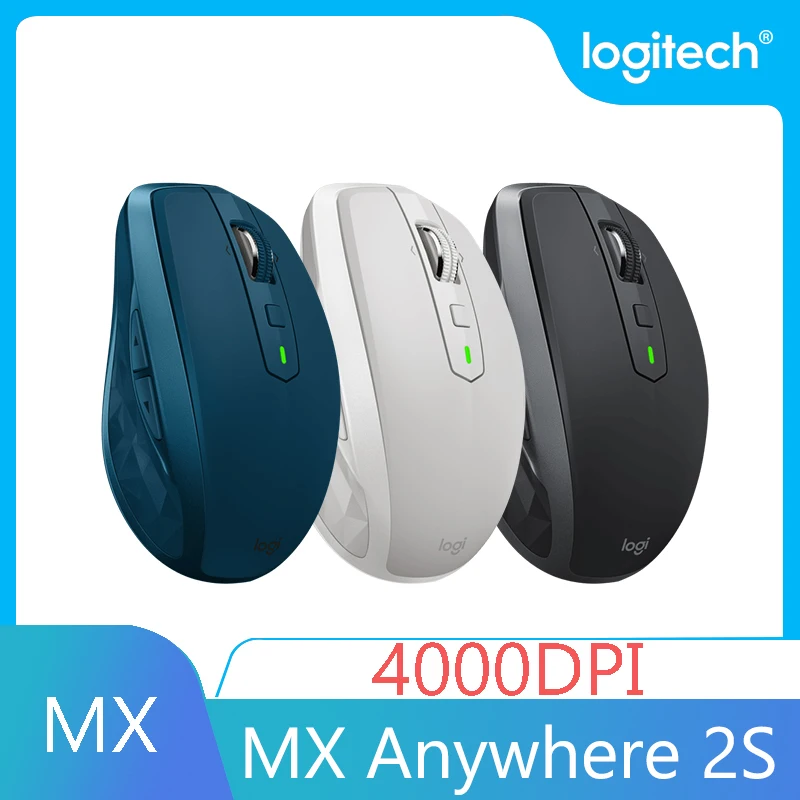 Logitech MX Anywhere 2S 2.4GHz Wireless Mouse 4000DPI Rechargeable Bluetooth Gaming Mice Dual Connection Mouse Multi-Device Top