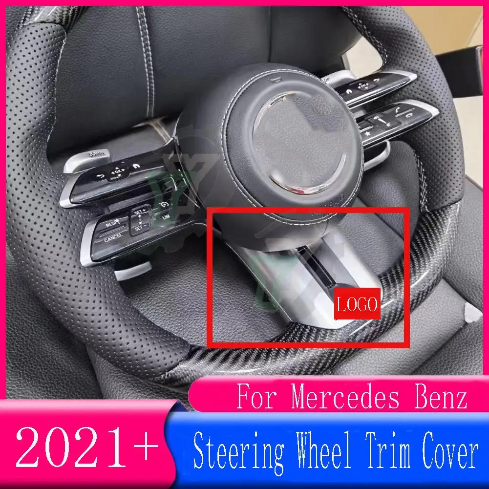 ABS plastic For Mercedes Benz W223 W213 W206 C E S class 2021 2022 + (For AMG Style) Car Steering Wheel Lower Trim Cover E260L