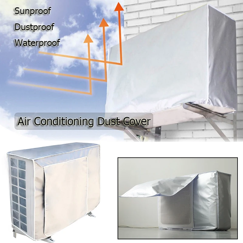 Conditioner Waterproof Dust Cleaning Cover Outdoor Air Conditioning Cover Washable Removable Anti-Snow Cleaning Bag Rainproof