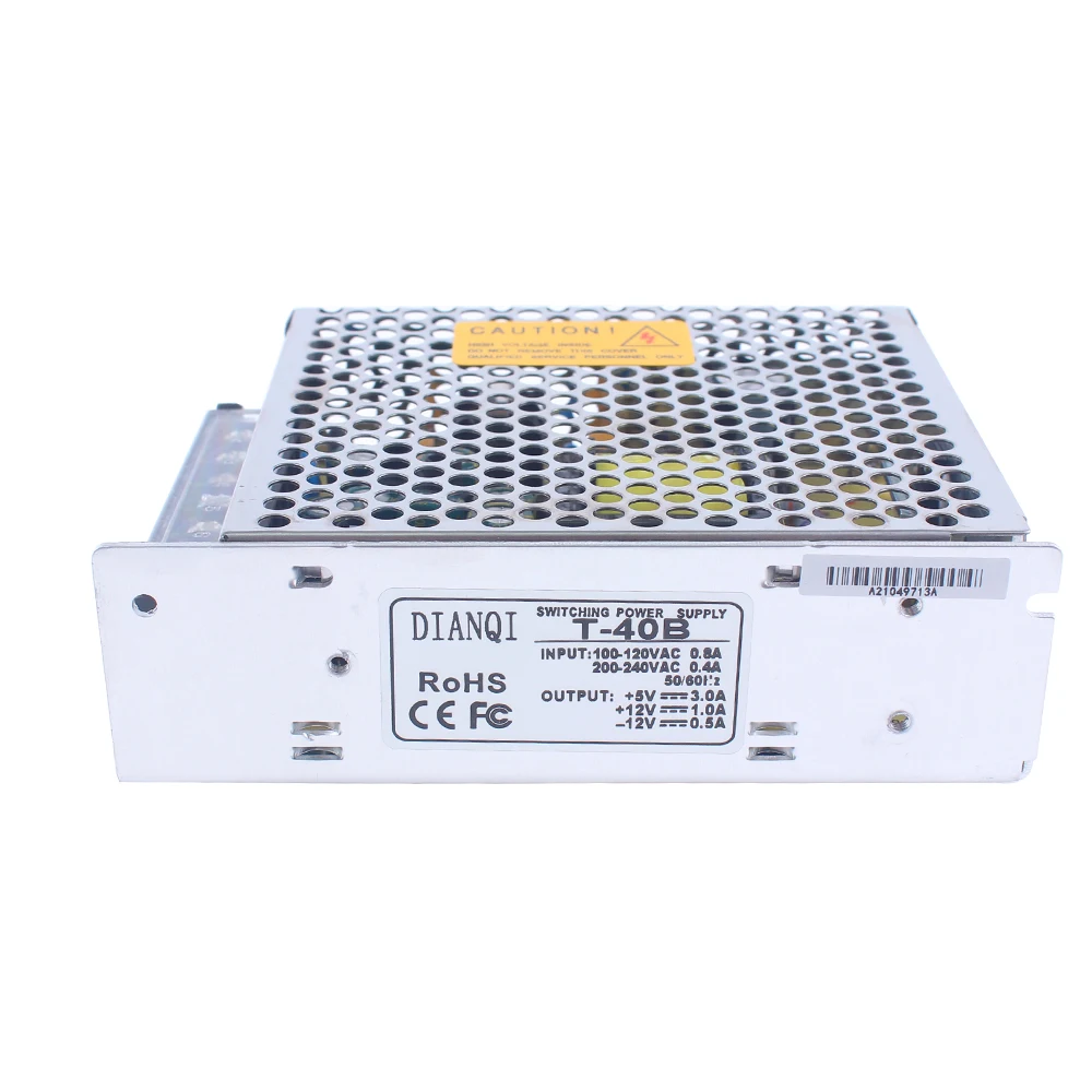 T-40C 5V 15V -15V Triple output Switching power supply T-40A 5V 12V -5V AC to DC converter T-40B 5V 12V -12V T-40 Series 40W