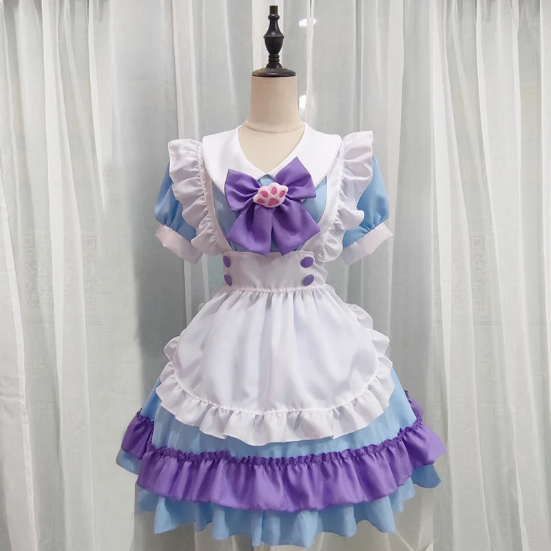 Girl Lolita Cute Female Lolita OP Dress Ruffled Lace Trim Japanese Harajuku Doll Girl Dress Fairy Vestidos Cosplay Costume