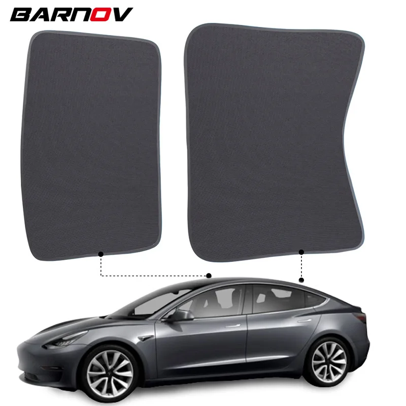 For Tesla Model 3 2011-2019 Auto Car Sunshade Sunroof Windshield Shade Front Rear SunShade Accessories Glass Roof Curtains