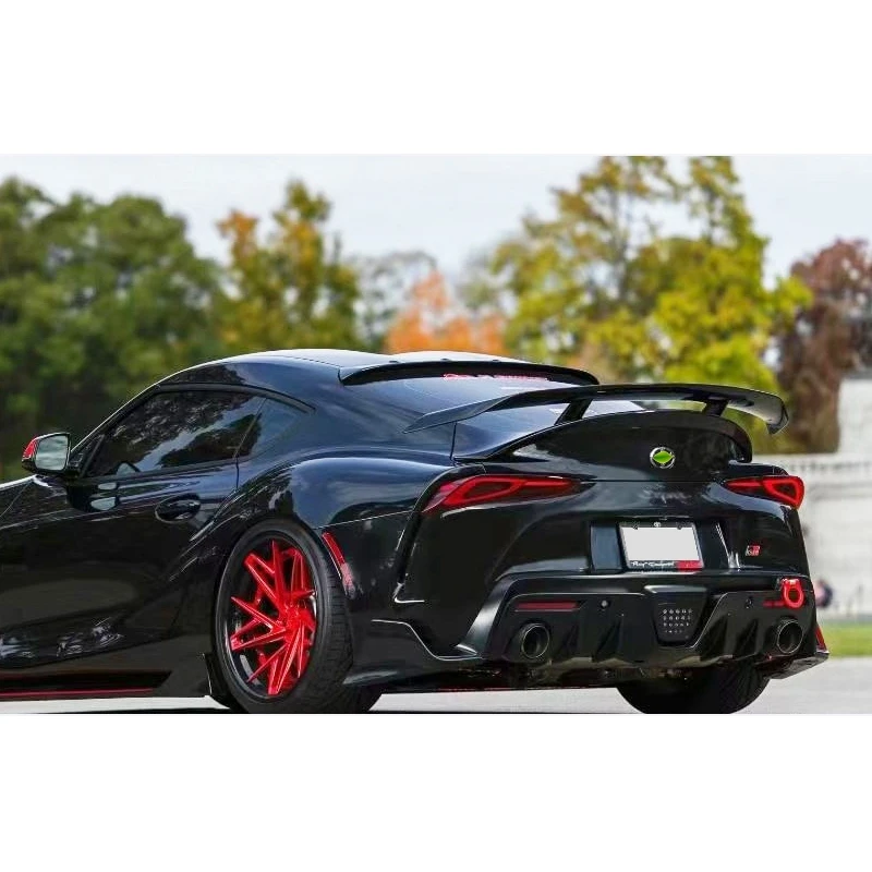 Rear Trunk Spoiler For Toyota Supra A90 2019 2020 2021 Carbon Fiber Material Glossy Carbon Lip Spoiler Wing