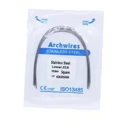 Fio dental de aço inoxidável para ortodontia, Corretores Archwires, Orthoform Square, Arc Wire for Adults, Upper and Lower