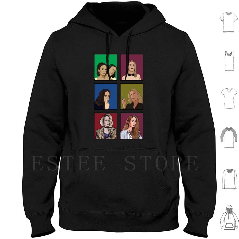 Толстовки с капюшоном с длинным рукавом, Сара паулсон, Билли, Дин, Ховард, дом убийства, Лана, Винтерс, убежище, корделья, Foxx Ковен