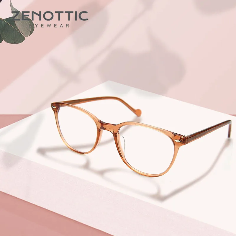 ZENOTTIC Fashion Square Prescription Glasses Frame Women Optical Clear Eyeglasses Frame Vintage Eye Glasses Frame for Ladies