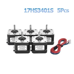 5PCS 17HS3401 4-lead Nema 17 Stepper Motor 42 motor 42BYGH 1.3A (17HS3401S) motor CNC Laser 3D printer motor CNC