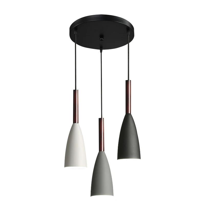 

Nordic Modern Macaron Creative Three Head Dining Table Chandeliers