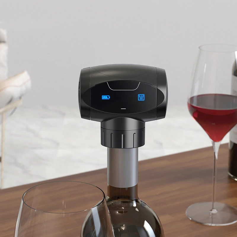 Electric Wine Stopper Smart Vacuum Preservation Saver Automatic Wine Sealed Cork Stopper Portable Wine Stopper Bar Tool Reusable