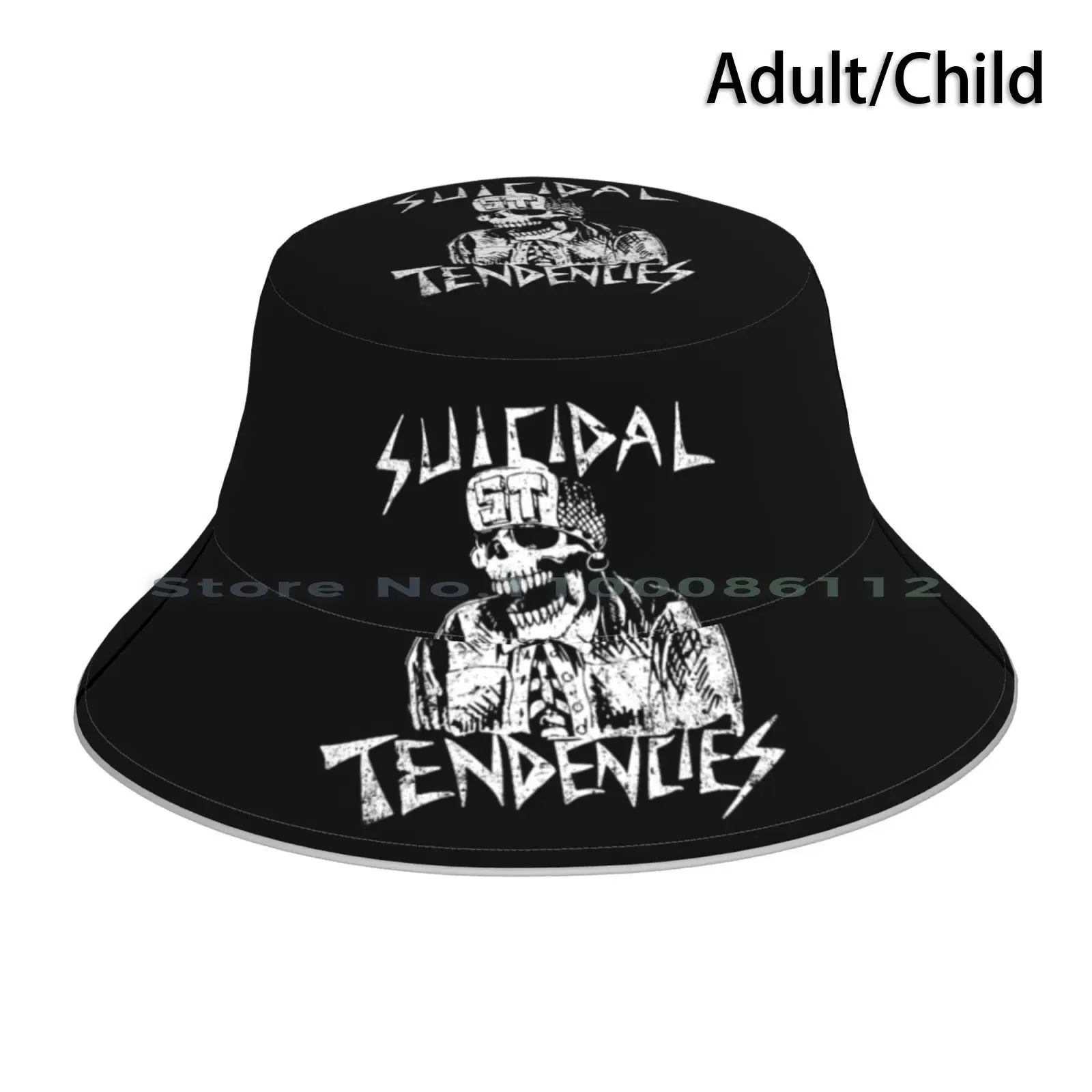 Suicidal Tendencies Bucket Hat Sun Cap Sucidal Tendencies Music Punk Social Distortion Foldable Outdoor Fisherman Hat