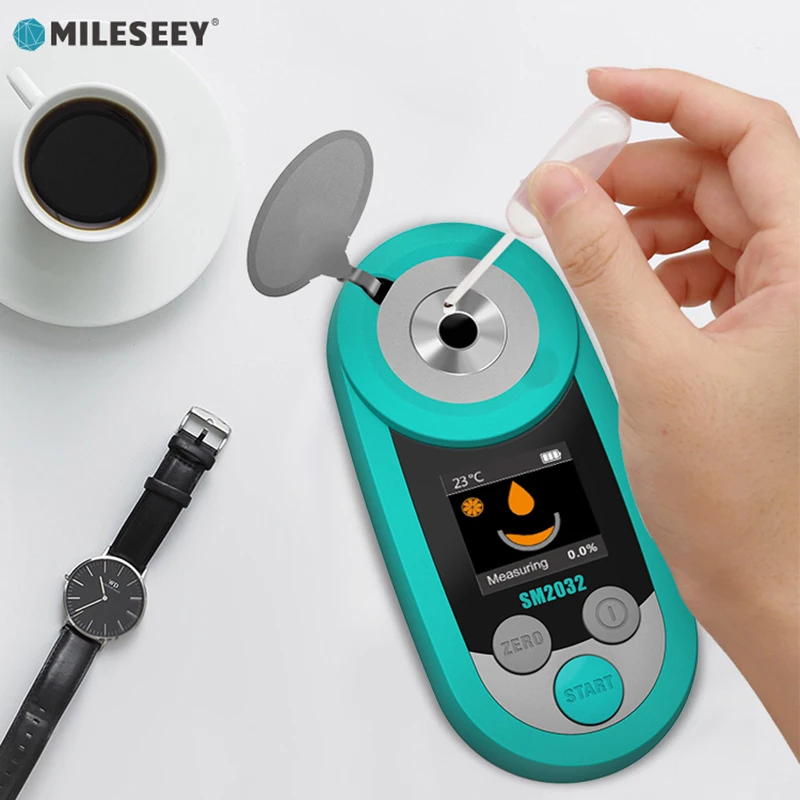 

MileSeey Digital Refractometer Brix Sugar Meter For Coffee, Fruit ,Juice, Vegetable,Beer or Wine Sweetness Measure High Accuracy