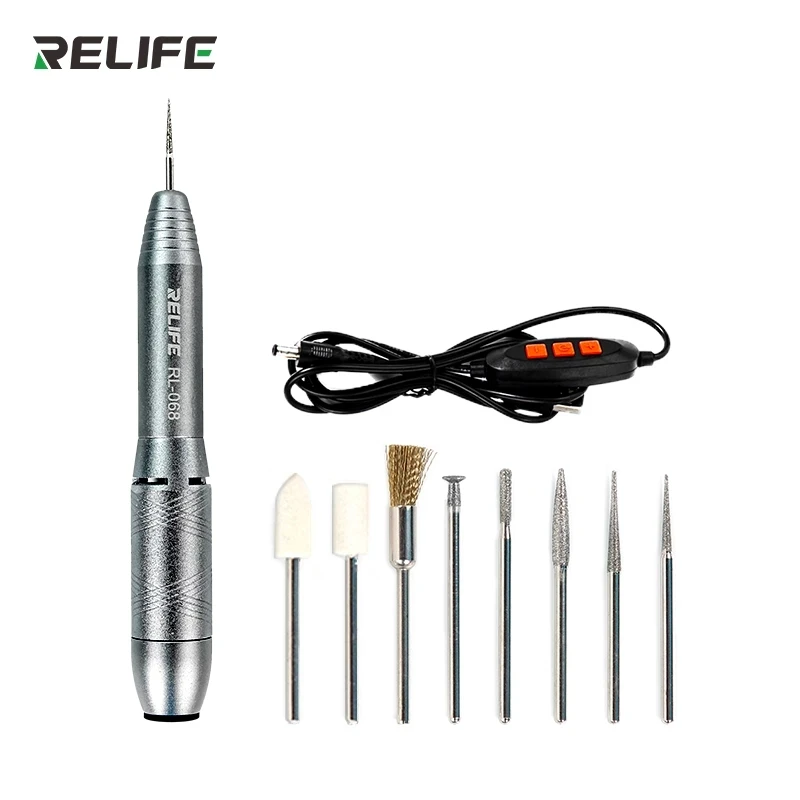 RELIFE RL-068 6 Speed Adjustment Polishing Pen Electric Drill Engraving Machine for CPU Motherboard Cutting Tools