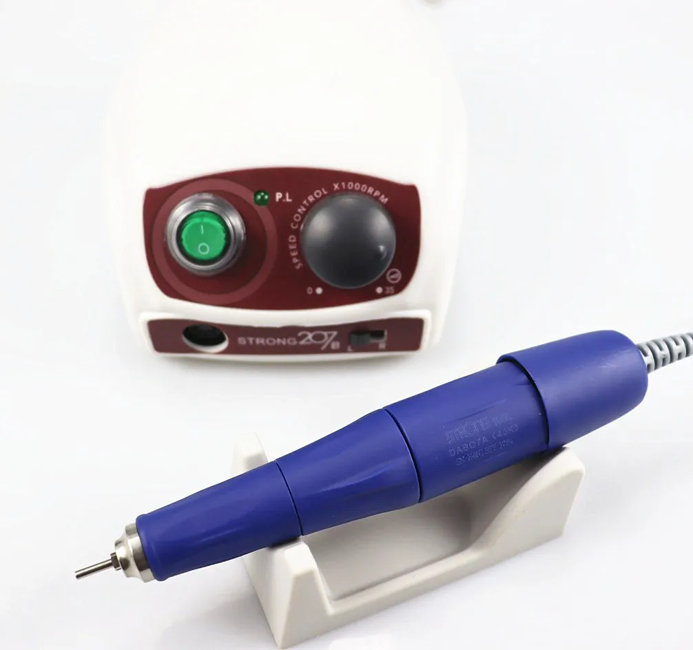 

New Arrival STRONG 207 105L Handpiece 65W 40000rpm Nail Drills Manicure Machine Pedicure Electric File Bits