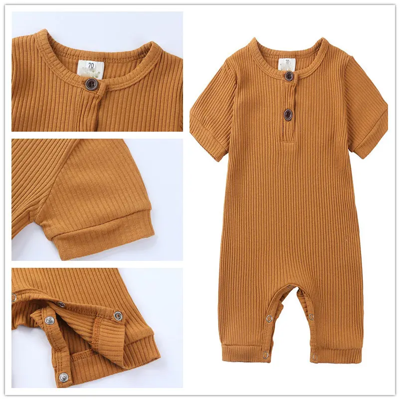 

Summer Baby Clothing Short Sleeve Casual Infant Jumpsuit For Baby Rompers Newborn Overalls Baby Boys Girls Clothes 0-24M