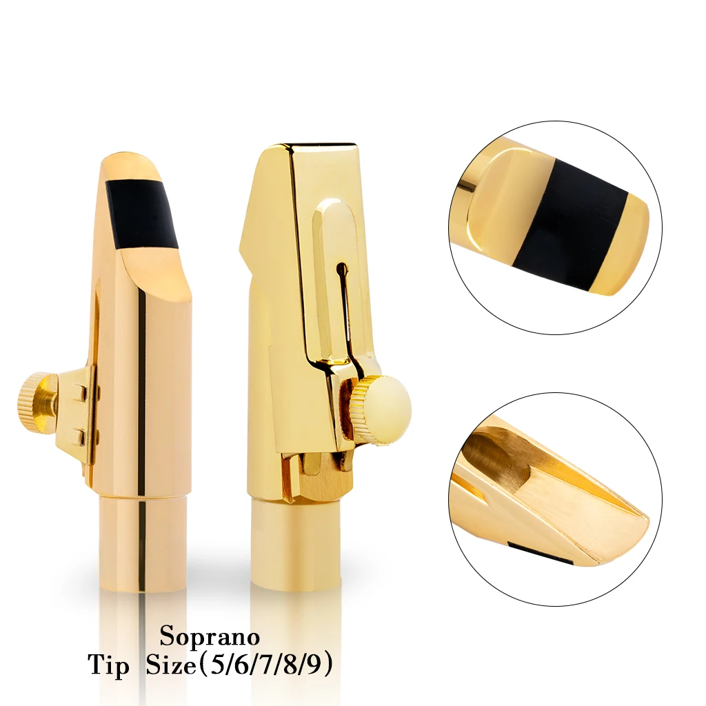 LOMMI S/A/T/B Saxophone Mouthpiece Soprano Sax Alto Saxofone Tenor Saxophone Baritone Metal Mouthpiece Ligature Cap 5/6/7/8/9