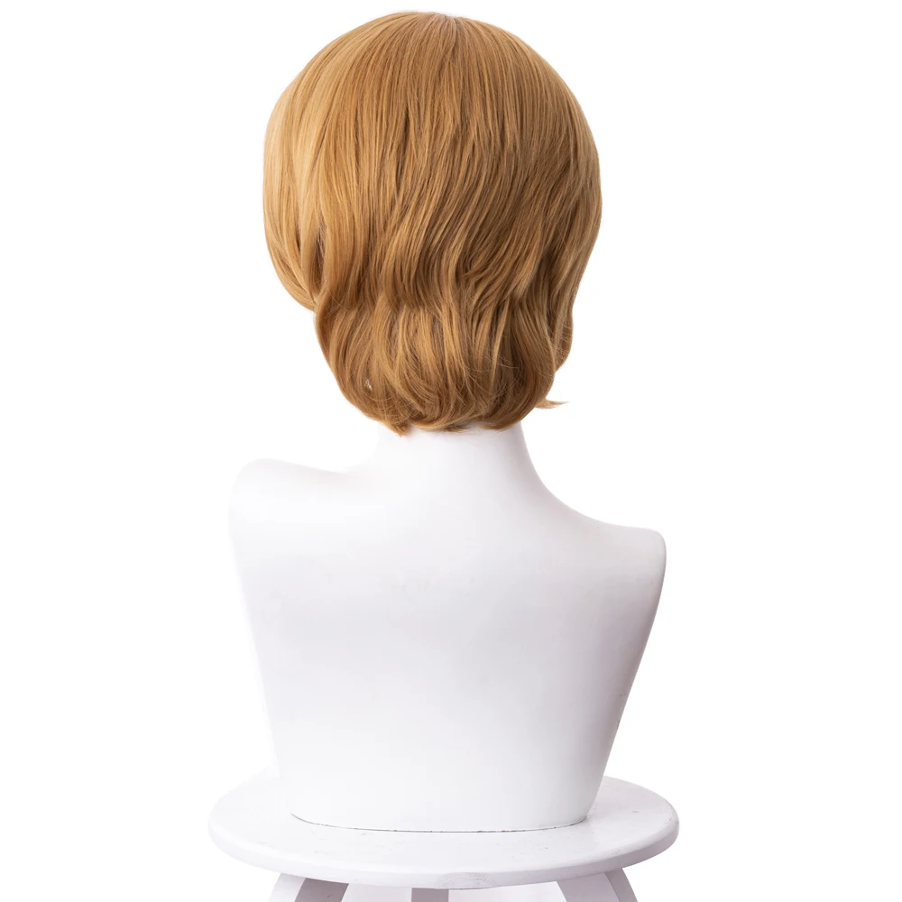 Kristoff Cosplay Tóc Giả Ngắn 30Cm Thẳng Chịu Nhiệt Tóc Tổng Hợp Đảng Nam Nam Trưởng Thành Tóc Giả + Tặng Nón