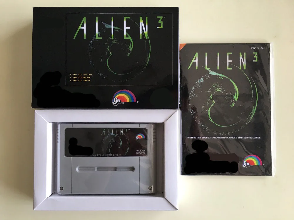 16Bit Games ** ALIEN 3 ( French PAL Version!! box+manual+cartridge!! )