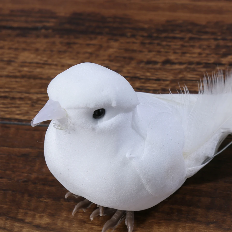 Simulation White Pigeon Home Decor Artificial Lover Peace Pigeons