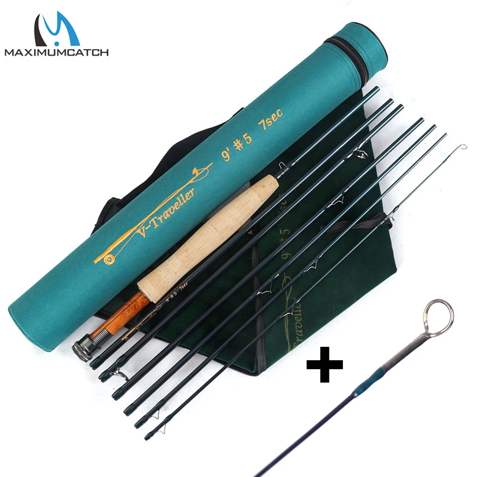美品 V-TRAVELLER 9’ ＃5 7sec フライロッド Maximumcatch V-Traveler 9FT 5-8wt Fly Fishing Rod Graphite IM10