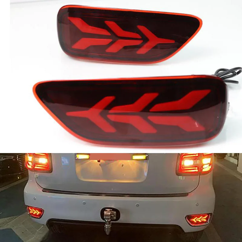 

LED Reflector stop Brake light fog lamp For Nissan Patrol Y62 2012-2019 Backup Tail Rear Bumper Lamp Quality Assured Wholesale