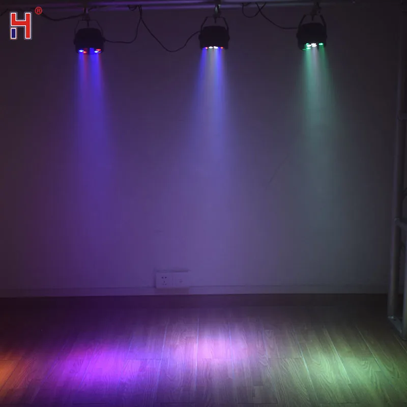 HongYi Led Flat Par Light 12x3W RGBW Sound Activated Dj Light Dmx Uplight For Disco Party Led Dance Floor