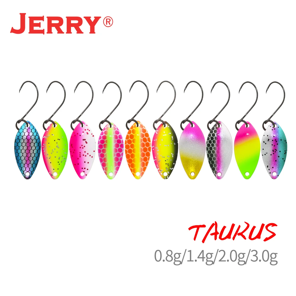 Jerry Taurus Ultralight Micro Area Trout Spoon Kit Spinners Baubles Glitters UV Color Glowing Fishing Lures Set