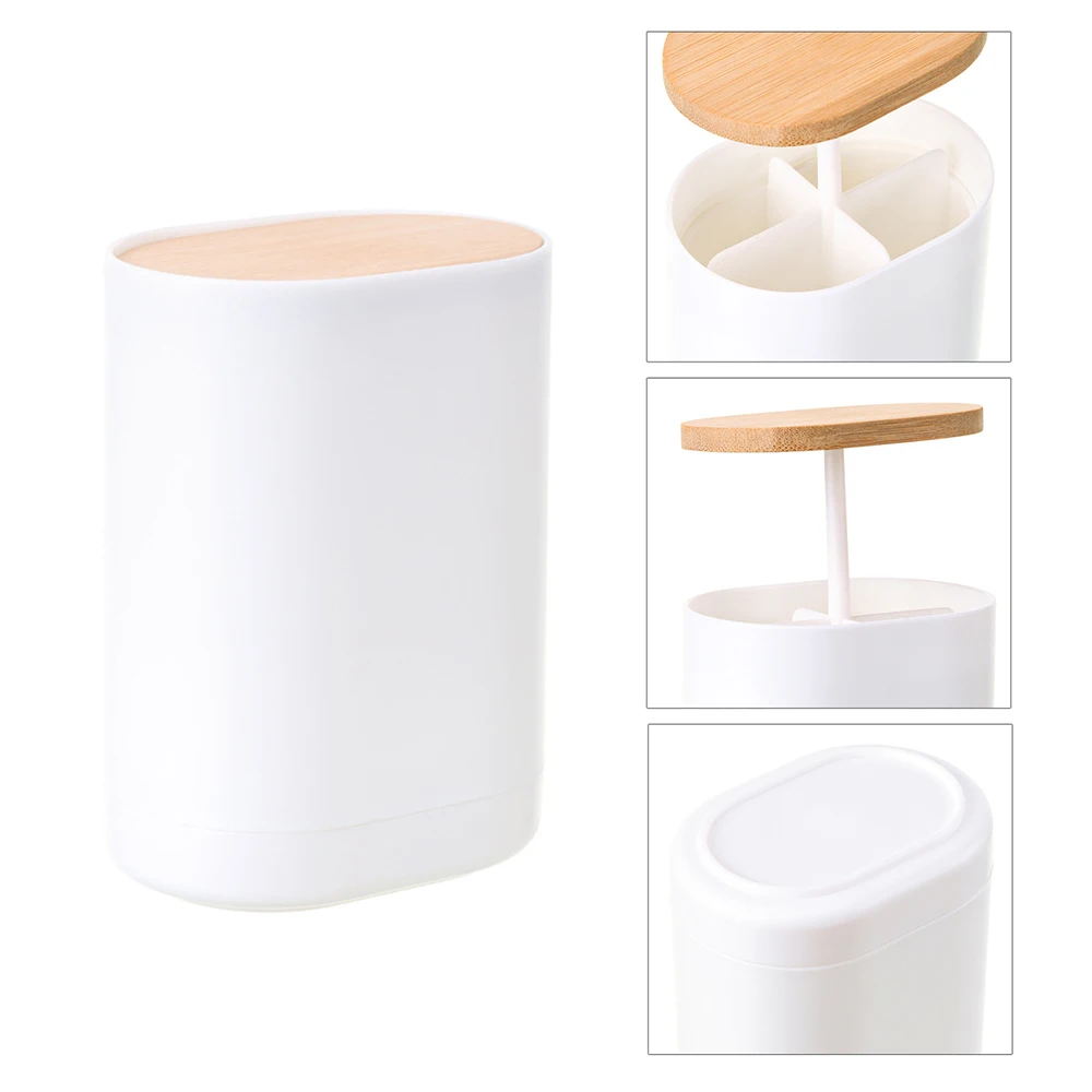 Pop-up Toothpick Holder Automatic Compact Convenient Cotton Swab Toothpicks Dispenser Large Capacity Reusable Stand Storage Box