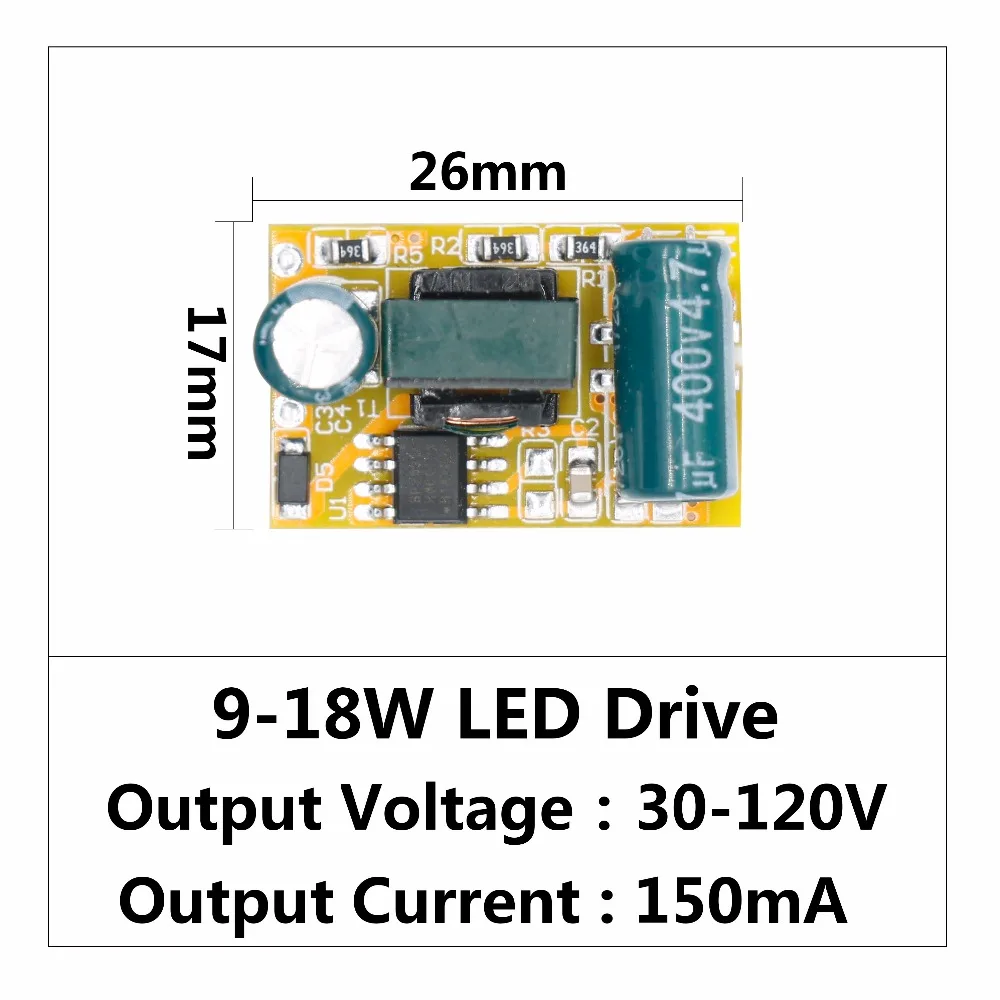 Led-treiber 9W-18W Netzteil Konstantstrom 75-250mA 30-120VAutomatic Spannung Control Beleuchtung Transformatoren Für LED