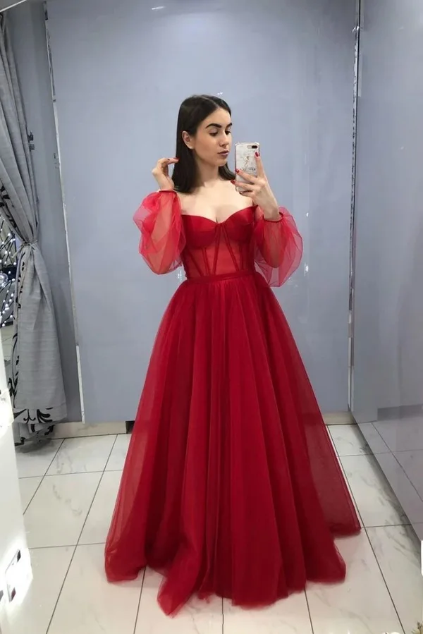 Loverkissy-vestidos de tul con escote corazón para mujer, traje de fiesta Formal con tirantes finos, sin hombros, de noche, dulce, 16