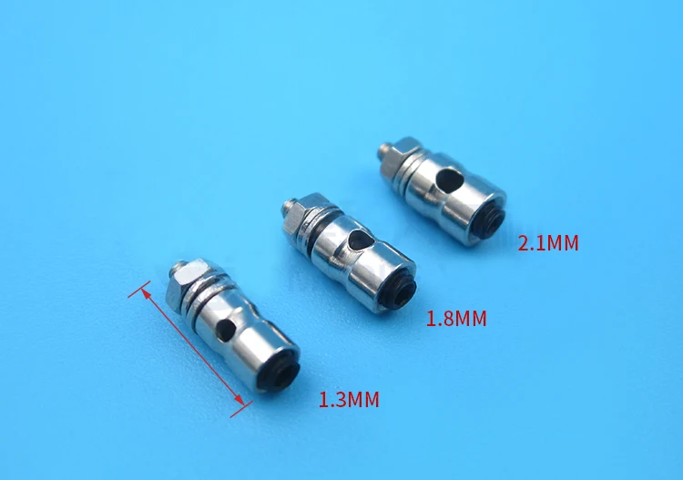 20PCS 1.3mm 1.8mm 2.1mm Pushrod Connectors Linkage Stopper Metal Quick Adjuster Positioner Servo Connector for DIY RC Boats Part