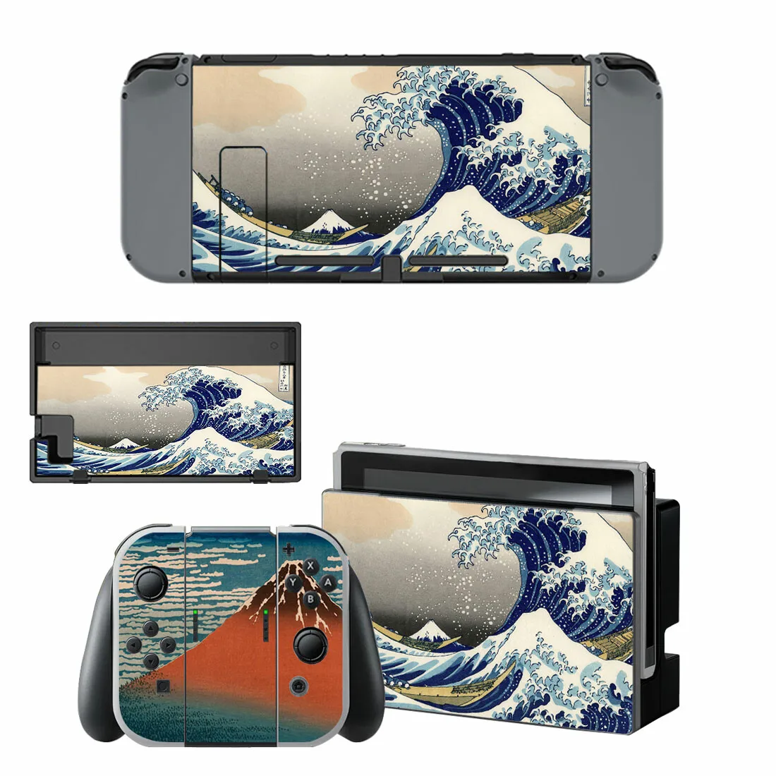 1 Styles The Sea Wave Style Vinyl Decal Skin Sticker For Nintendo Switch NS NX Console Protector  Game Accessoriy NintendoSwitch