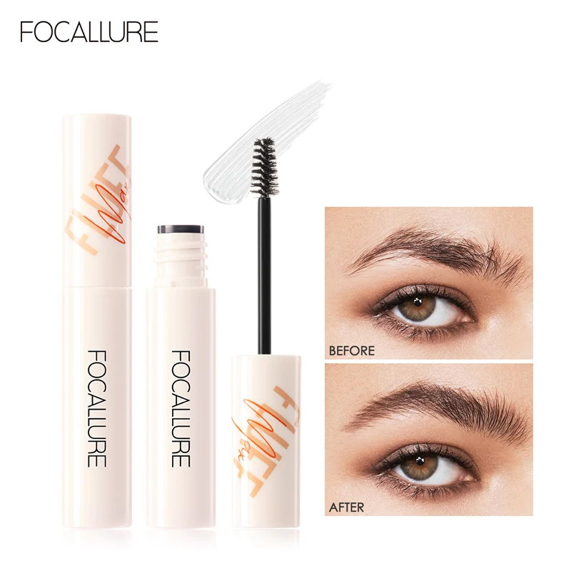 FOCALLURE Natural Brow Gel Long Hold Waterproof Eyebrow Cream Hair Like Finish Wild Eyebrows Styling Gel Beauty Eyes Makeup