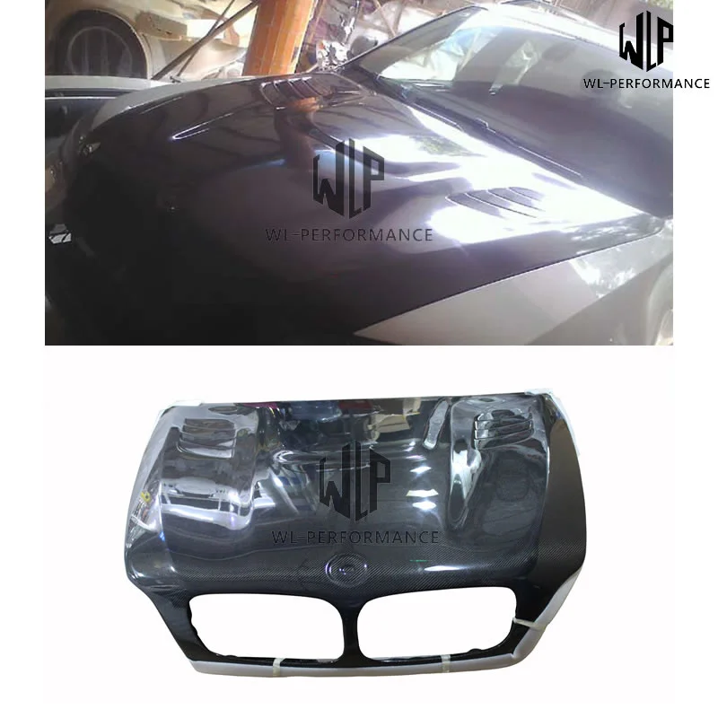 E70 E71 High Quality Carbon Fiber Front Engine Hood Bonnets Engine Covers Car Body Kit for Bmw X5 E70 X6 E71 2009-2014