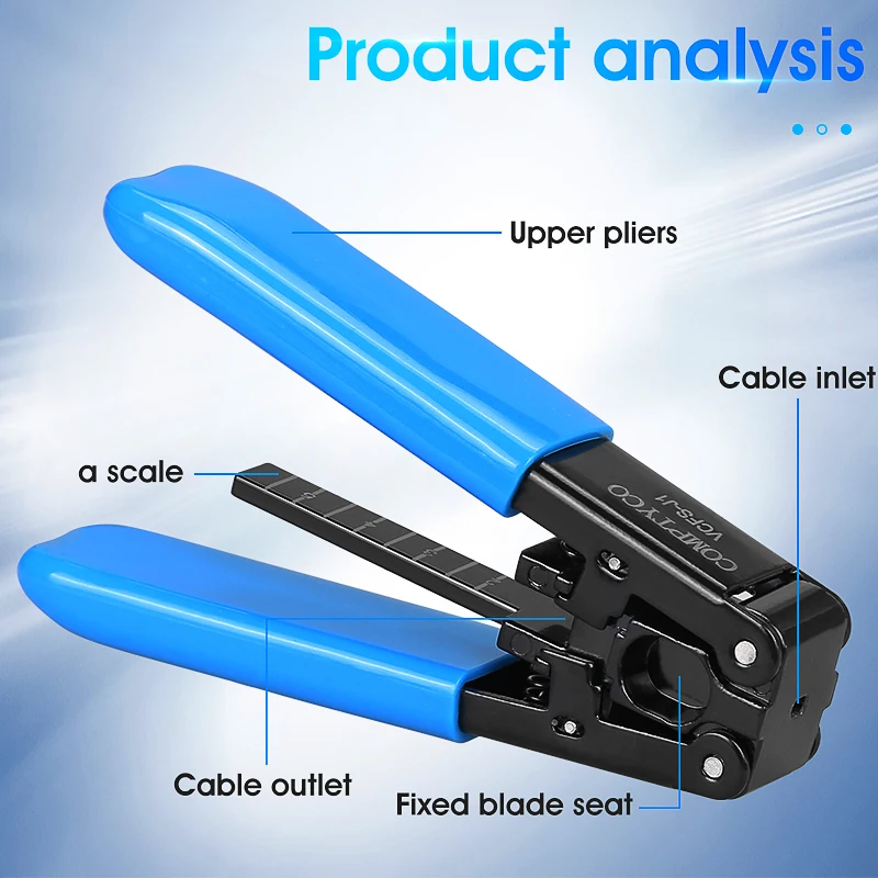 COMPTYCO VCFS-J1 Lederkabel-Stripper, Glasfaser-Stripper, Kaltverbindungswerkzeug für optische Kabel, Lederzange VCFS-J1
